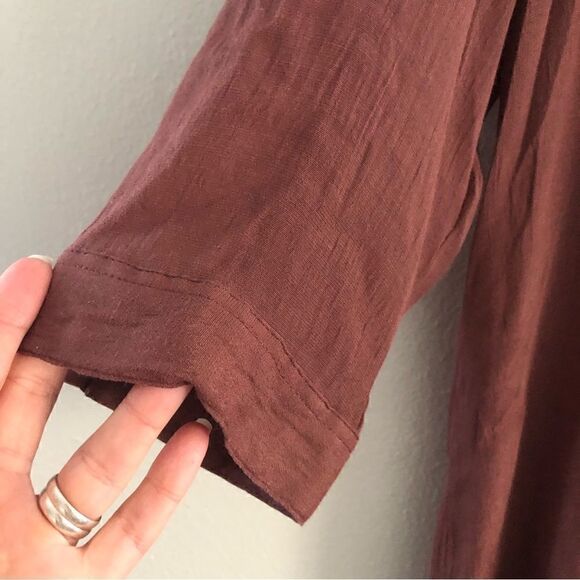 Roper sheer button down long line tunic style size large western bling - Picture 4 of 7